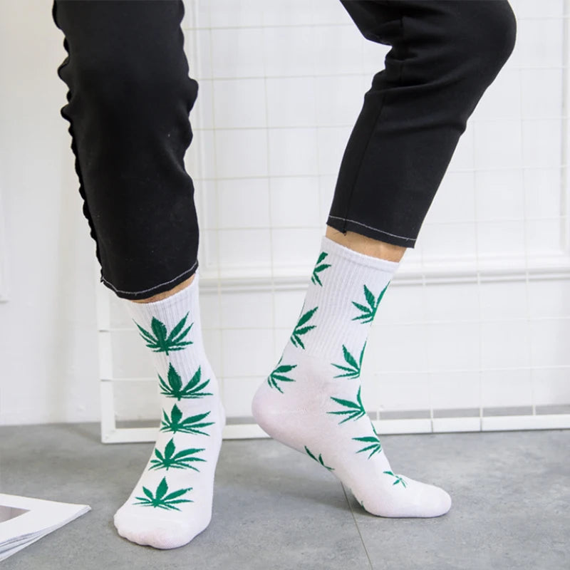 Cheap Women Men Ankle Maple Sock Hemp Meias Leaf Female Spring Summer Weed Skateboard Hip Hop Socks