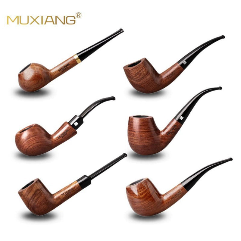 Hot Selling Rosewood Smoking Pipe Solid Wood Smoking Pipe Acrylic Cigarette Holder Handmade Wooden Tobacco Pipe Wooden