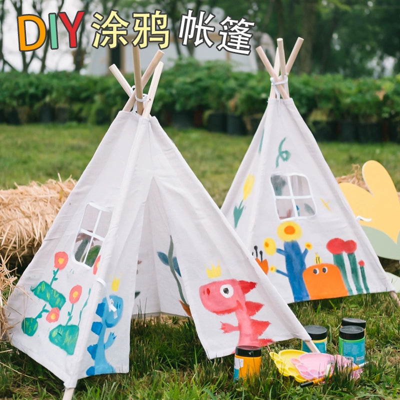 Transparent Tent Outdoor Hand-Painted Handmade DIY Material Kit Kindergarten Children Creative Art Painting Umbrella