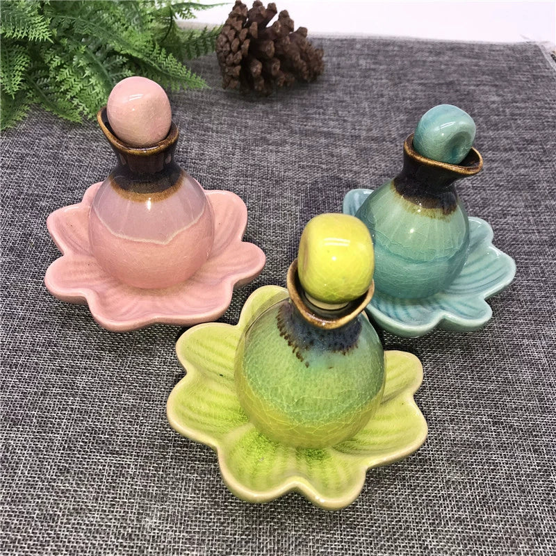 Spa Aromatherapy Thai Style Storage Bottle Essential Oil Dish with Plate