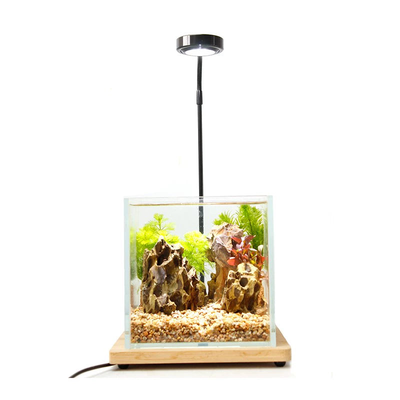 Led Straw Lamp Simple Wood Plant Lamp USB Timing Dimming Desktop Fish Tank Light Moss Bottle Lighting Plant Growth Lamp