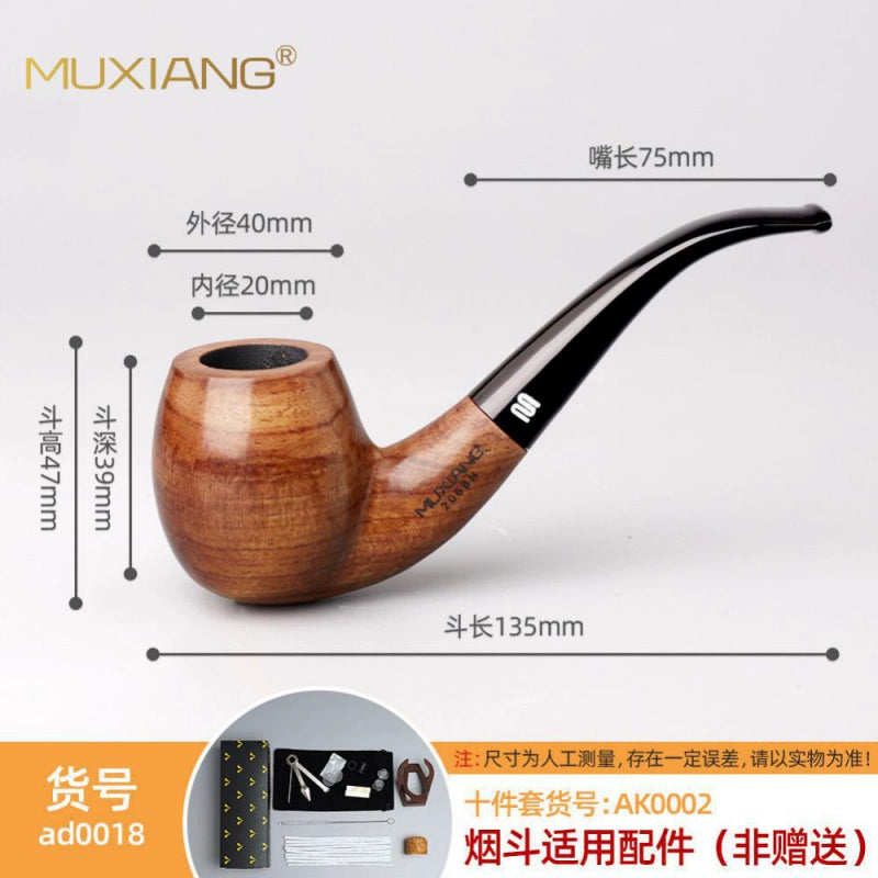 Hot Selling Rosewood Smoking Pipe Solid Wood Smoking Pipe Acrylic Cigarette Holder Handmade Wooden Tobacco Pipe Wooden