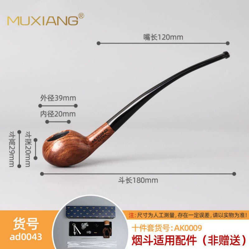 Hot Selling Rosewood Smoking Pipe Solid Wood Smoking Pipe Acrylic Cigarette Holder Handmade Wooden Tobacco Pipe Wooden