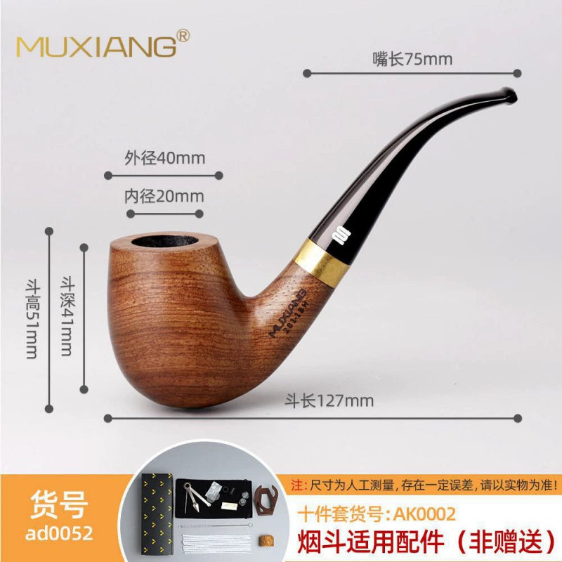 Hot Selling Rosewood Smoking Pipe Solid Wood Smoking Pipe Acrylic Cigarette Holder Handmade Wooden Tobacco Pipe Wooden