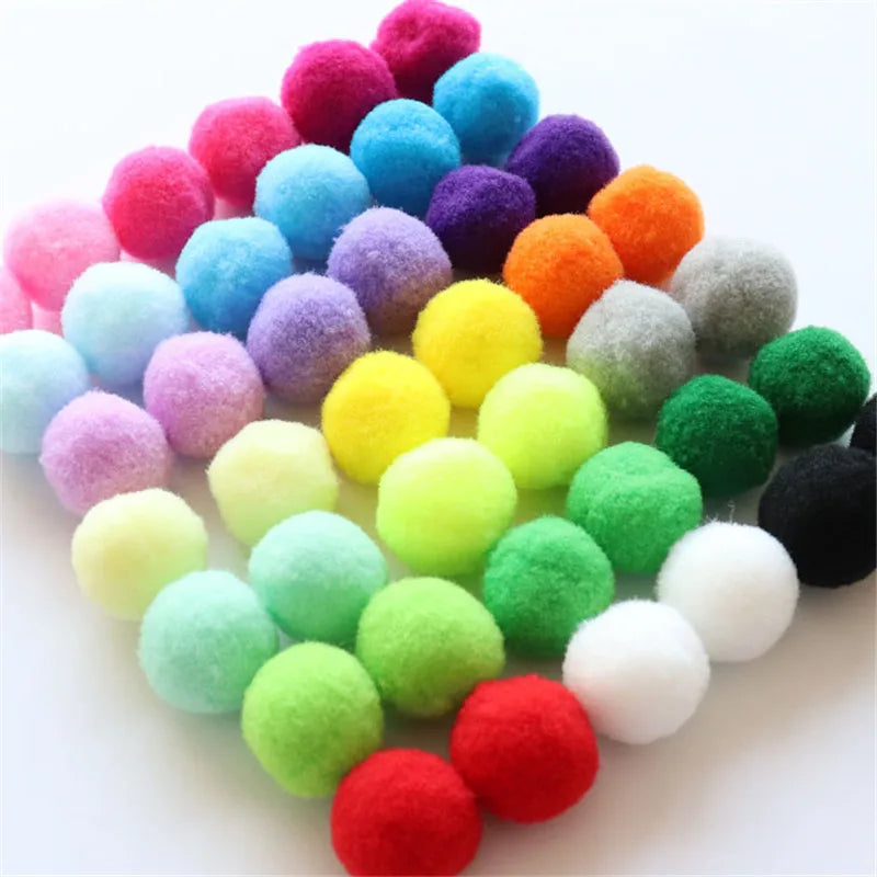 Plush Pompom 15mm 20mm 25mm Soft Pompones Fluffy Plush Balls Pom Poms Furball DIY Handmade Craft Material weeding home Decor