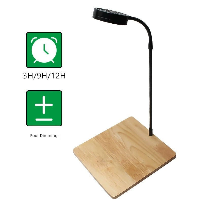 Led Straw Lamp Simple Wood Plant Lamp USB Timing Dimming Desktop Fish Tank Light Moss Bottle Lighting Plant Growth Lamp