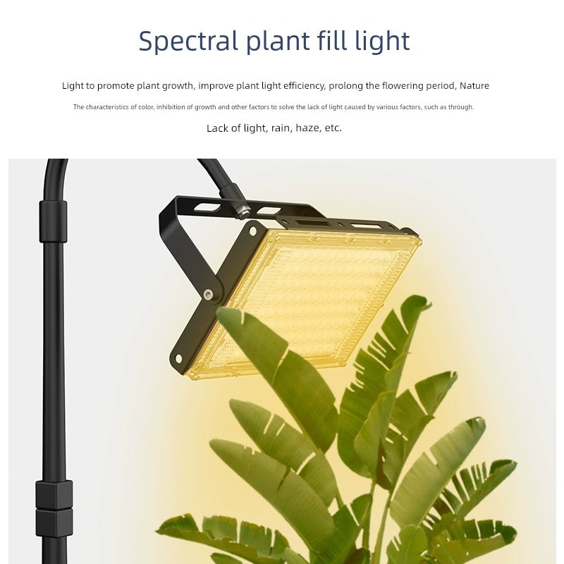 Full Spectrum LED Plant Fill Light Succulent Growth Lamp Green Plant Plastic Greenhouse Vegetable Flower Seedling Imitation Sunlight