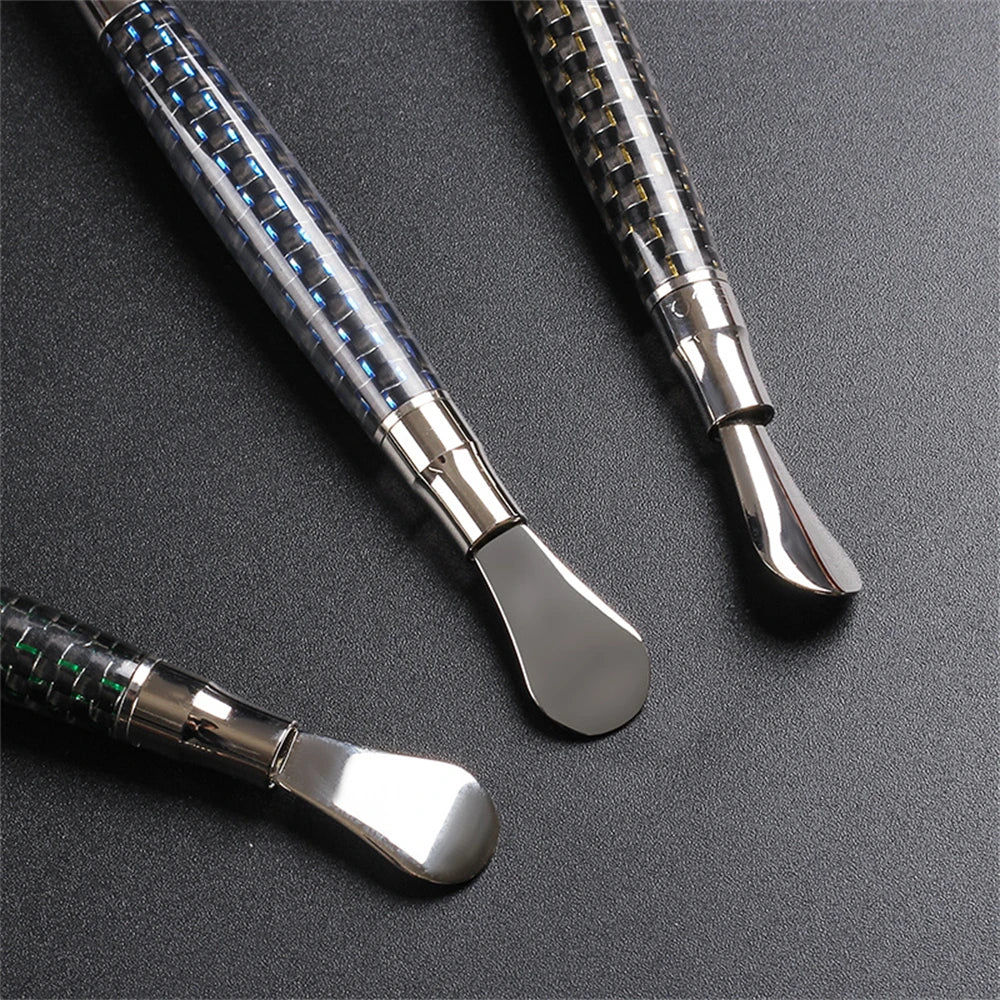 3 In 1 Multifunction Pipe Tamper Carbon Fiber Pattern Tobacco Pipe Cleaners for Weed Metal Smoking Accessories