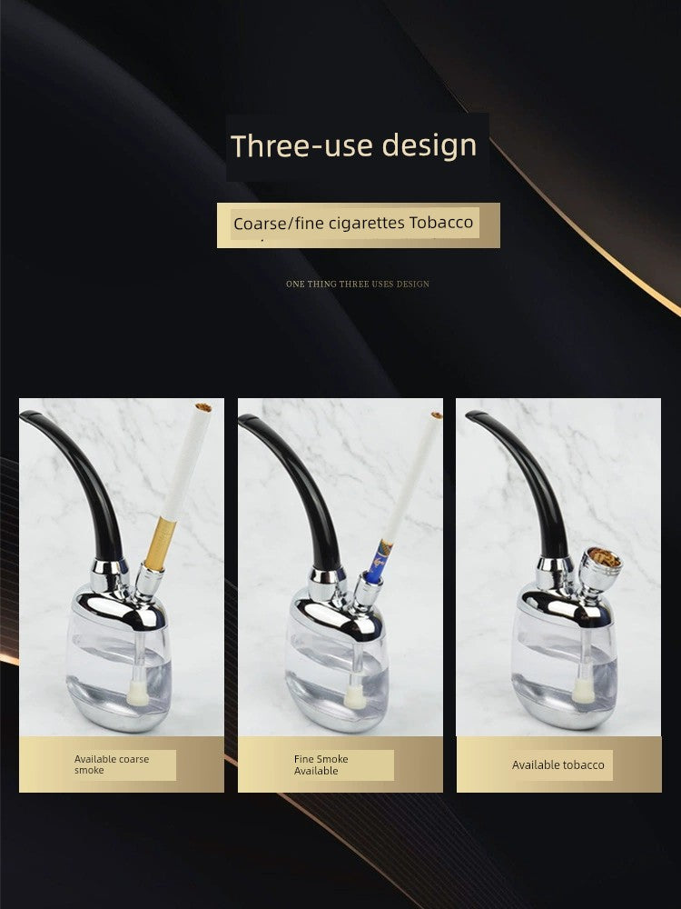 Hookah Hookah Double Filter Men Cigarette Holder Water Pipe Creative Gift Stylish Stylish Ashtrays Free